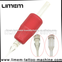 Melhor Venda vermelho 1 polegada de Silicone Tatuagem Aperto Descartável Aperto de borracha tubo de plástico tatuagem aderência